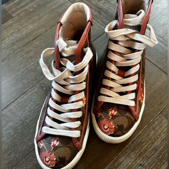 Coach High Top Floral Print Sneaker - Picture 1 of 3